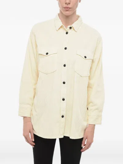 Woolrich Ribbed Sahariana Shirt In White