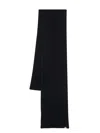Woolrich Ribbed Virgin Wool Scarf In Blue