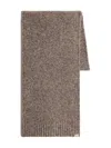 Woolrich Ribbed Wool Scarf In Brown