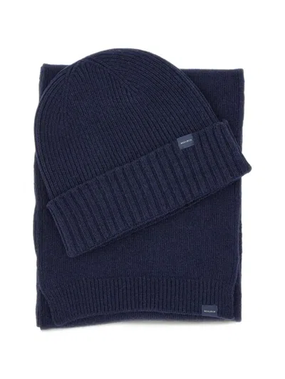 Woolrich Ribbed-knit Beanie Hat And Scarf (set Of Two) In Yellow