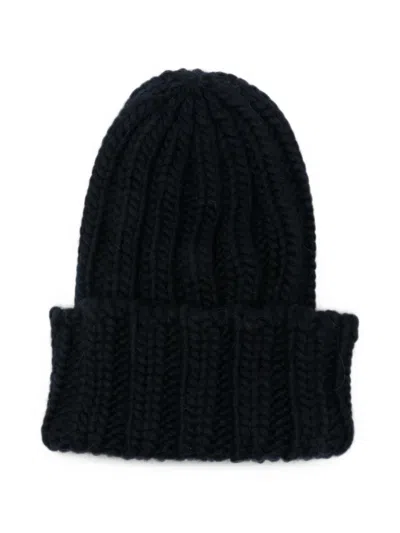 Woolrich Ribbed-knit Beanie Hat In Blue