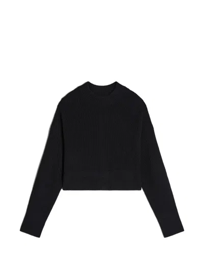 Woolrich Ribbed-knit Crew-neck Sweater In Black