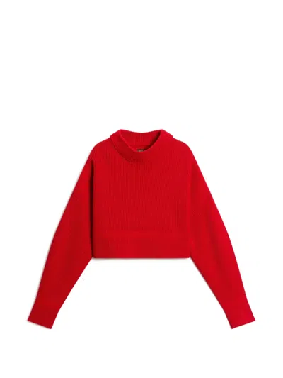 Woolrich Ribbed-knit Crew-neck Sweater In Red