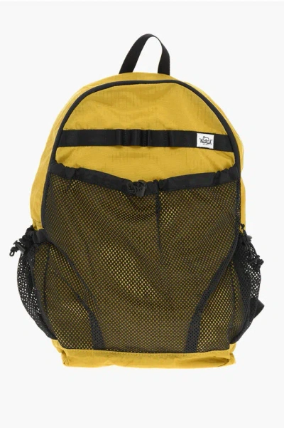Woolrich Rip Stop Check Nylon Backpack With Mesh Details