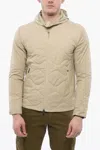 Woolrich Ripstop Quilted Windbreaker In Beige