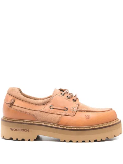 WOOLRICH ROCK LEATHER BOAT SHOES
