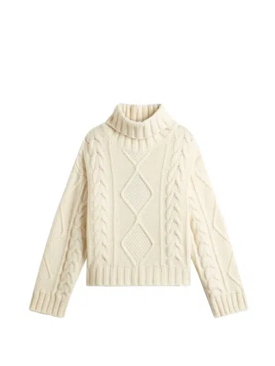 Woolrich Roll-neck Sweater In Neutral