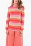 Woolrich Roman Striped Cotton And Cashmere Turtleneck Sweater In Multi