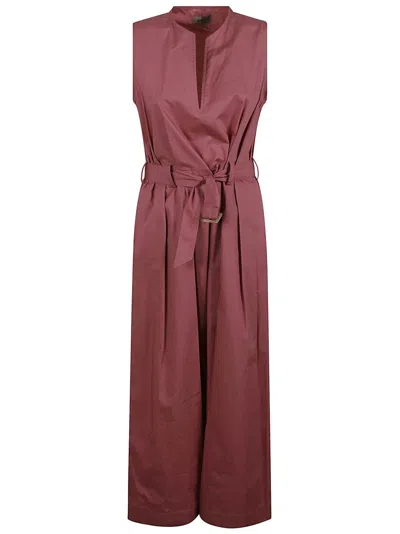 Woolrich Rose Cotton Midi Dress In Brown