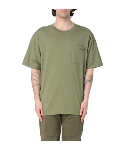Woolrich Round-neck Pocket T-shirt In Brown