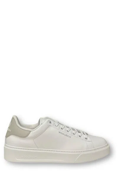 Woolrich Round Toe Lace-up Trainers In White