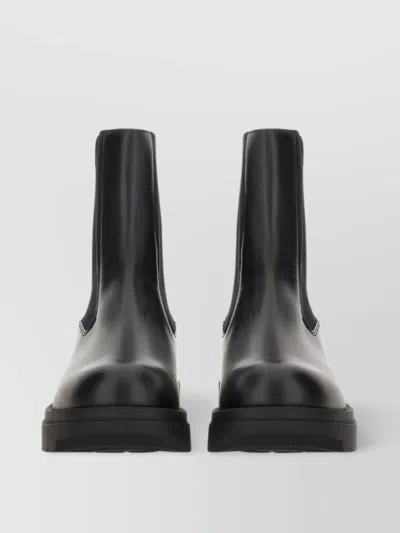 Woolrich Round Toe Leather Ankle Boots With Zipper
