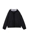 Woolrich Hooded Zip-up Bomber Jacket In Blue