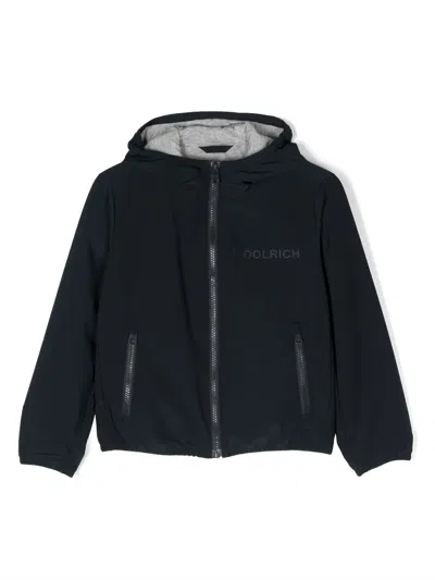 Woolrich Kids' Ryker Water-repellent Hooded Jacket In Blue
