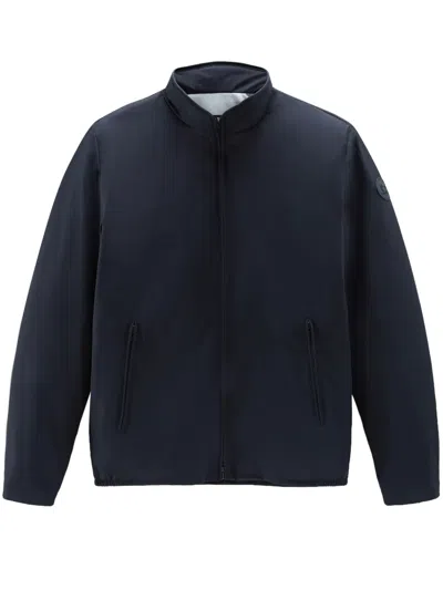 Woolrich Sailing Zip-up Jacket In Blue