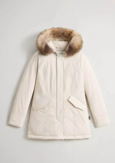 Woolrich Luxury Arctic Raccoon Parka In Neutral