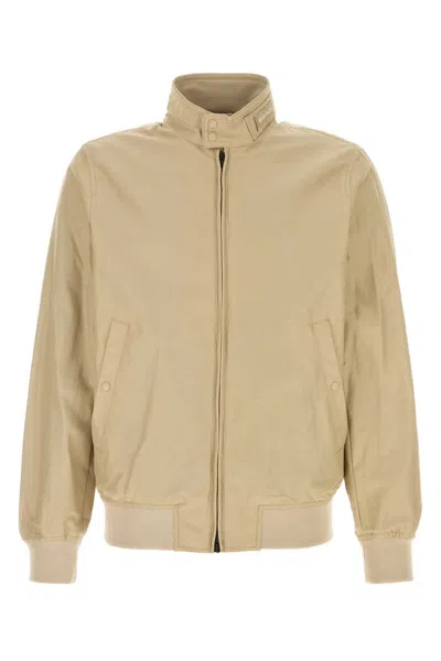 Woolrich Sand Cotton Blend Cruiser Bomber Jacket
