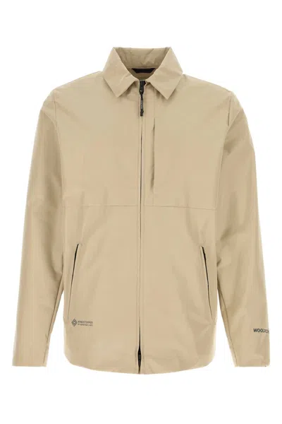 WOOLRICH SAND POLYESTER GORE-TEX WINDBREAKER