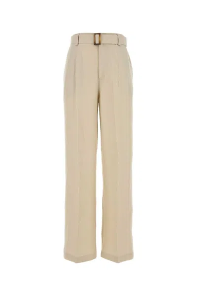 Woolrich Sand Viscose Blend Pant In Beige O Tan