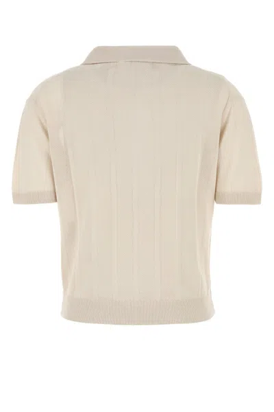 Woolrich Sand Viscose Blend Polo Shirt In Neutral