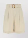 Woolrich Sand Viscose Blend Shorts