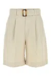 Woolrich Sand Viscose Blend Shorts In White