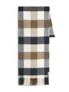 Woolrich Checkered Wool Scarf In Multi