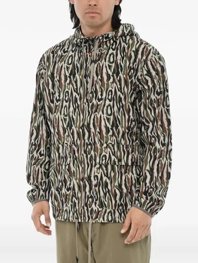 Woolrich Shadowbark Hooded Jacket In Brown