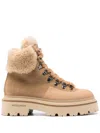 Woolrich Sheepskin Hiking Boots In Brown