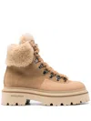 Woolrich Sheepskin Hiking Boots In Tan