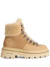 Woolrich Sheepskin Hiking Boots In Neutrals