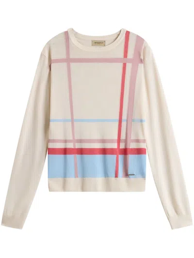 Woolrich Sheer Crew-neck Sweater In Neutrals