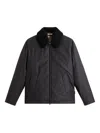 Woolrich Sherpa-collar Padded Jacket In Black