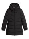 Woolrich Shirley Down Jacket In Microfiber In Black