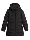 Woolrich Shirley Down Jacket In Microfiber In Black