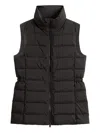 Woolrich Microfiber Padded Vest High Collar In Black
