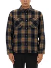 Woolrich Embroidered Flannel Alaskan Melton Shirt