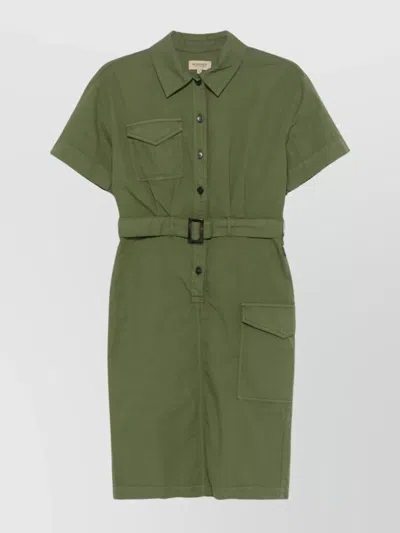 WOOLRICH SHIRT DRESS WAIST BELTED