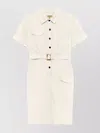 Woolrich Shirt Dress With Flap And Side Pockets