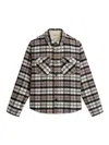 Woolrich Plaid Button-up Shirt With Cozy Wool Blend In Gray
