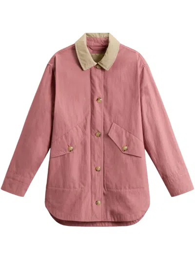 Woolrich Shirt Jacket In Pink