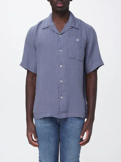 Woolrich Shirt Men Color Charcoal In Blue