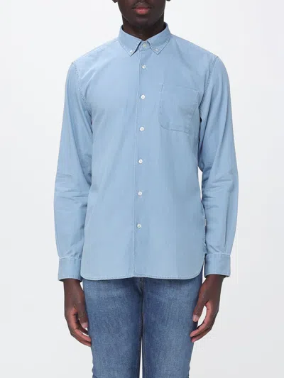 Woolrich Shirt Men Color Denim In Blue