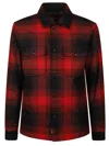 Woolrich Embroidered Wool Blend Alaskan Jacket In Red