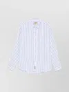 Woolrich Shirt Striped Pattern Curved Hem
