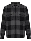 Woolrich Checked Buttoned Overshirt In Grey