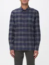 Woolrich Long Sleeve Check Pattern Button-down Shirt In Blue