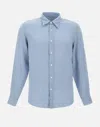 Woolrich Linen Shirt Man Shirt Light Blue Size L Linen