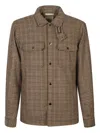Woolrich Alaskan Houndstooth Pattern Jacket In Brown