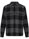 Woolrich Checked Italian Wool Blend Alaskan Padded Overshirt In Multi